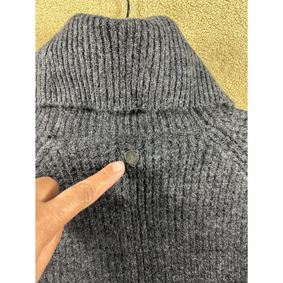 Kuhl Women's Cowineck Pullover Comfy Warm Chunky Turtleneck Gray Sweater, Size L - Picture 5 of 11
